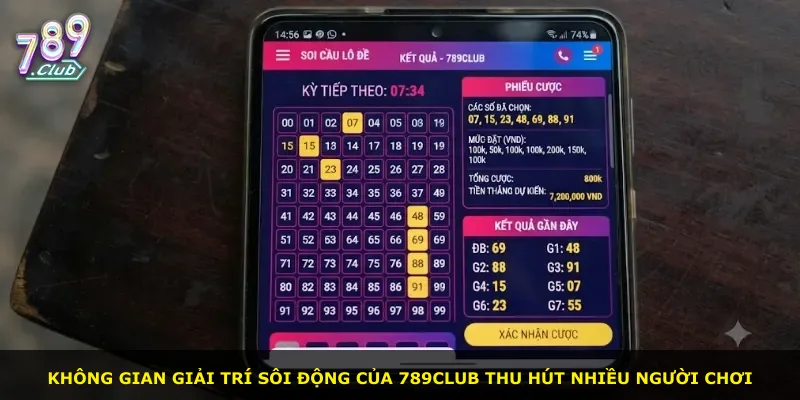 Không gian giải trí sôi động của 789Club thu hút nhiều người chơi