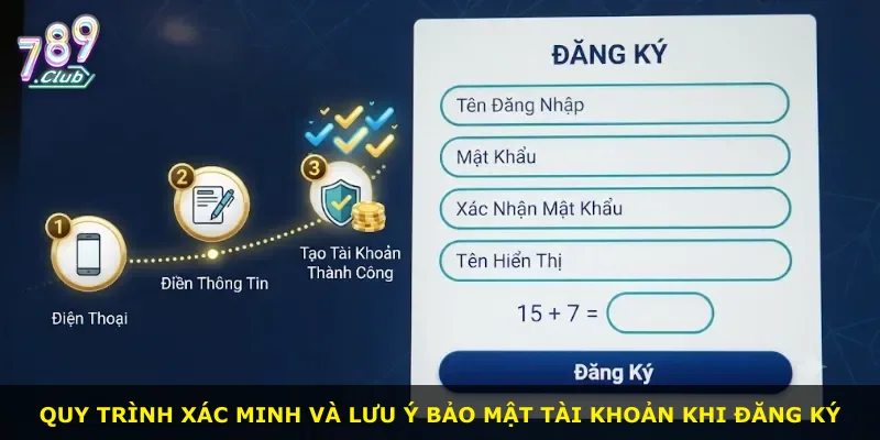 Quy trình xác minh và lưu ý bảo mật tài khoản khi đăng ký